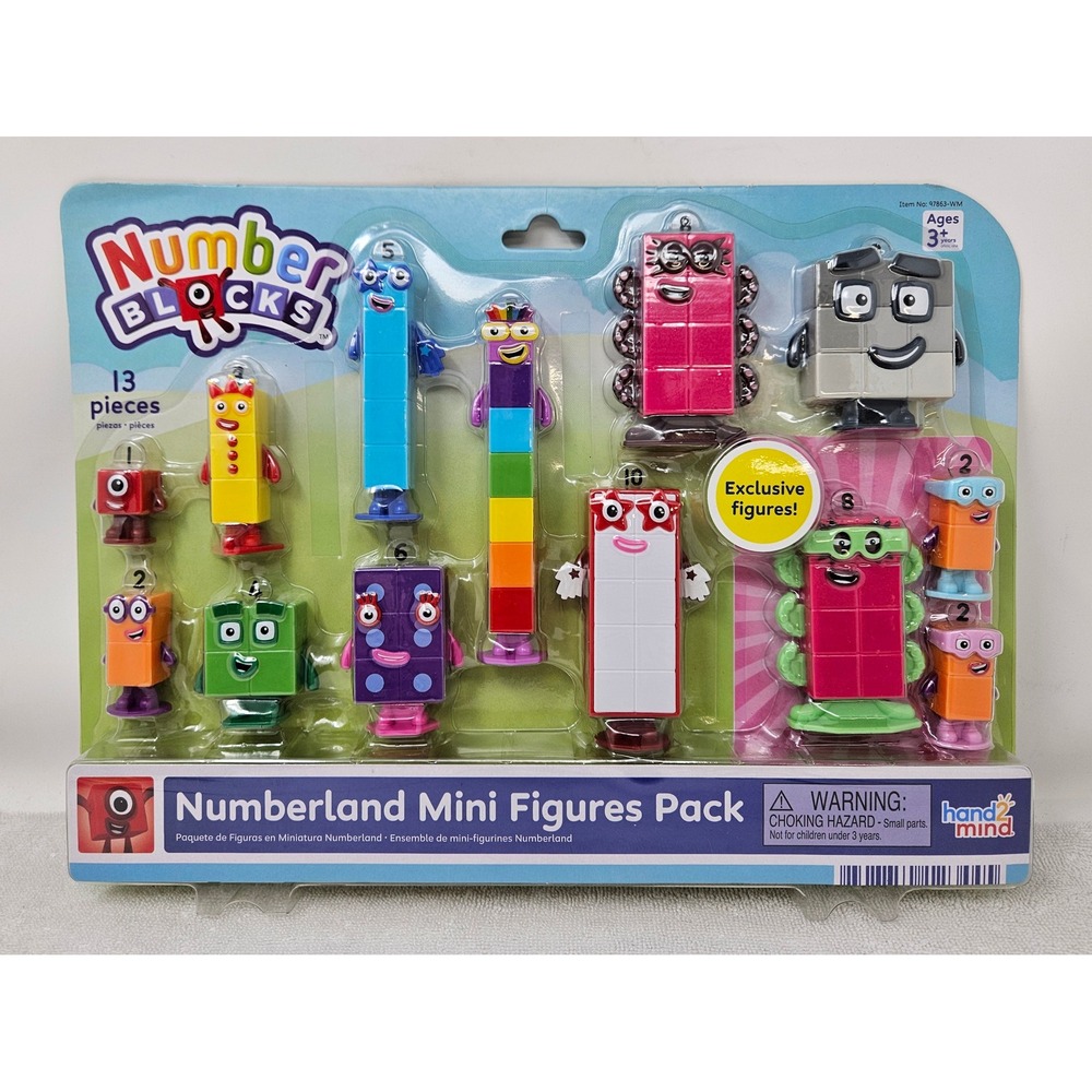 Hand2mind Numberblocks Numberland Mini Figures 13 pc Pack, Ages 3+, 97863, NEW!